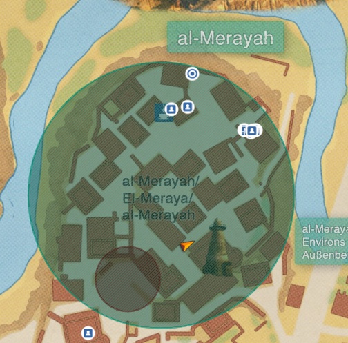 Location of the Suited Mans Destination on the map